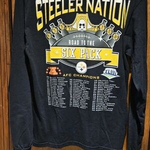Super Bowl XLIII Long Sleeve T-shirt Pittsburgh Steelers VS Tampa Bay Buccaneers